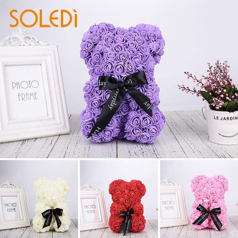 Bear Artificial Rose Decorations Cute Cartoon Girlfriend