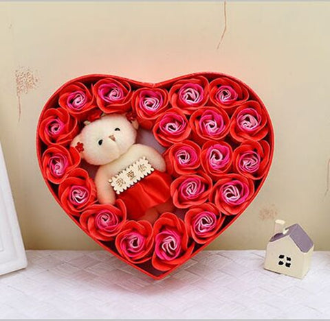 Valentine gift Soap rose flower (gift packing)