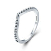 Silver Water Droplet Clear CZ Finger Rings for Women