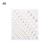 Gold Silver Metal Strip Tape 3D Nail Sticker