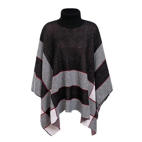 Simplee Knitted turtleneck cloak