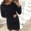 Fashion Winter Plush sweater Dress Women Party night