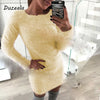 Fashion Winter Plush sweater Dress Women Party night