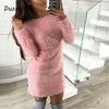 Fashion Winter Plush sweater Dress Women Party night