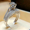 Crystal White Round Ring For Women