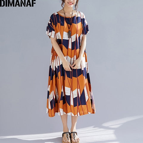 Lady Vestidos Loose Casual Beach Dress 2019