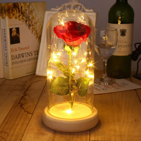 Red Flower String Light Desk Lamp